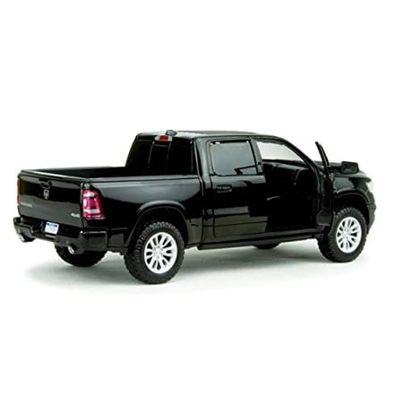 2019 RAM 1500 Laramie Crew Cab Pickup Truck Black 1/24 Diecast Model Car by Motormax 79357