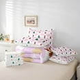 thumbnail image 4 of Christmas Nutcracker Decor Bedding Sets Full Size,Nutcracker Soldier Mouse Ballet Girl 7Pcs Comforter Set for Kids Teens,Christmas Tree Gold Snowflake Fitted Flat Sheet Purple Check Bed in a bag, 4 of 5