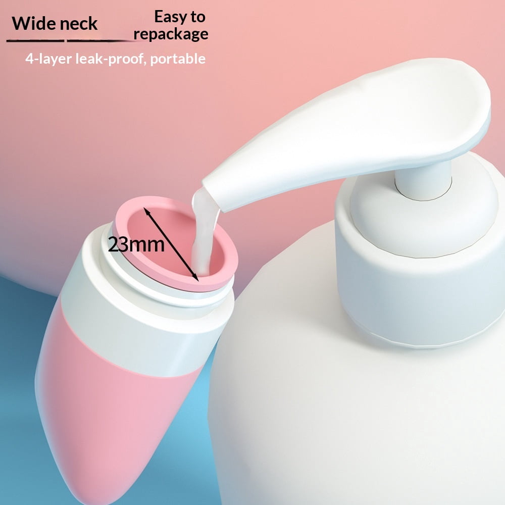 Travel Bottles for Toiletries, 3oz Container, Silicone Refillable Squeezable Travel Accessories for Shampoo Conditioner Lotion (6 Pcs)