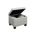 thumbnail image 6 of Pemberly Row Storage Ottoman in Gray Faux Leather Print Fabric, 6 of 10