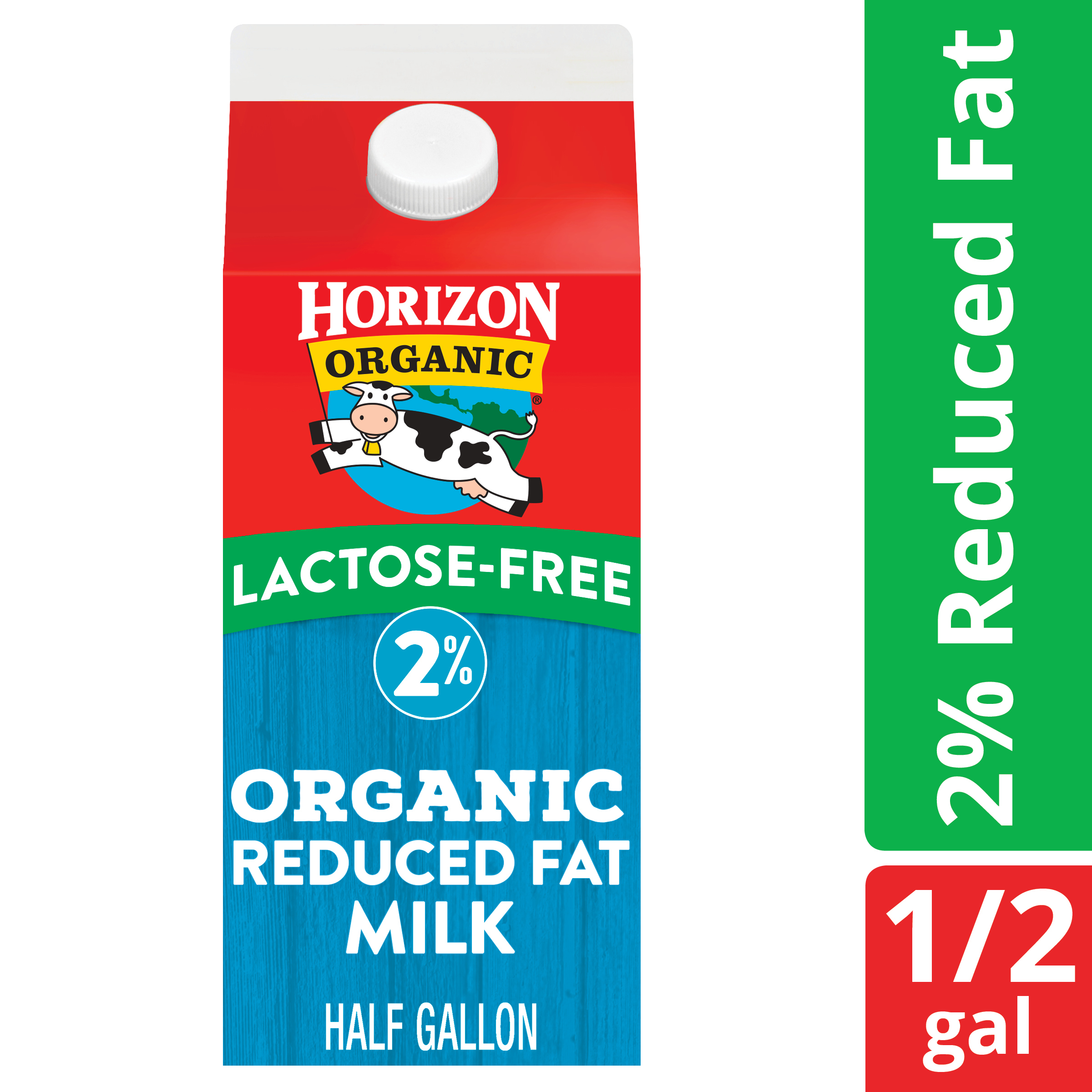 Horizon Organic 2 Reduced Fat Lactose Free Milk Half Gallon Walmart Com Walmart Com