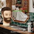 thumbnail image 6 of HAIREALM Male Mannequin Head With 100% Human Hair Practice Hairdresser Cosmetology Training Doll Head for Hair Styling (Table Clamp Stand Included) HF0408S WITH-BEARD, 6 of 8