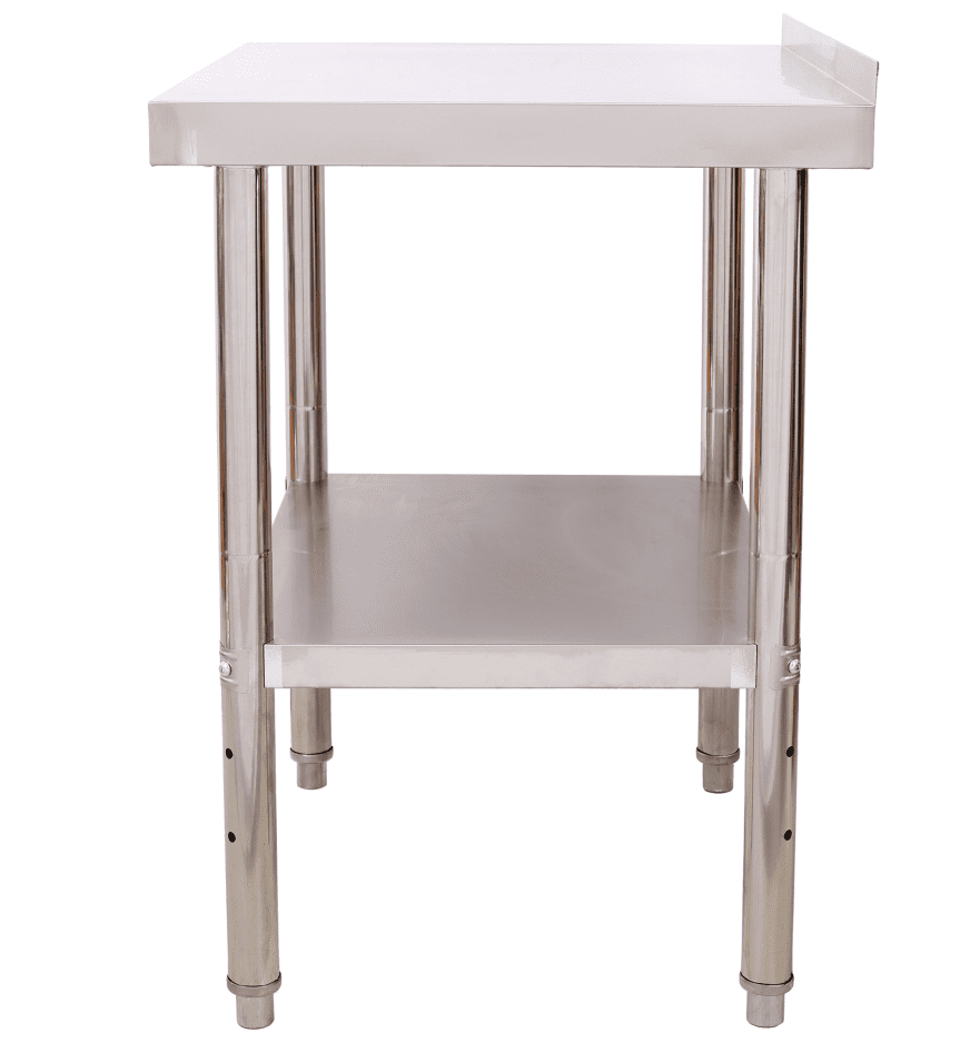 Stainless-Steel Heavy-Duty Prep Table,440lbs Capacity with Backsplash & Shelf