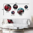 thumbnail image 4 of Designart "Black And Red Tropical Fish VI" Animal Fish Metal Wall Art Set of 5 Piece, 4 of 5