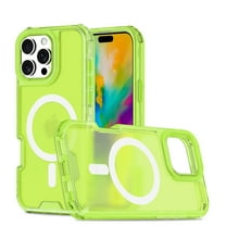 for iPhone 13 Magnetic Case, [Military Grade Drop Protection] Fashionable Color Triple-Layers Shockproof Protective Rugged Phone Cover Support Wireless Charging for iPhone 13, Green