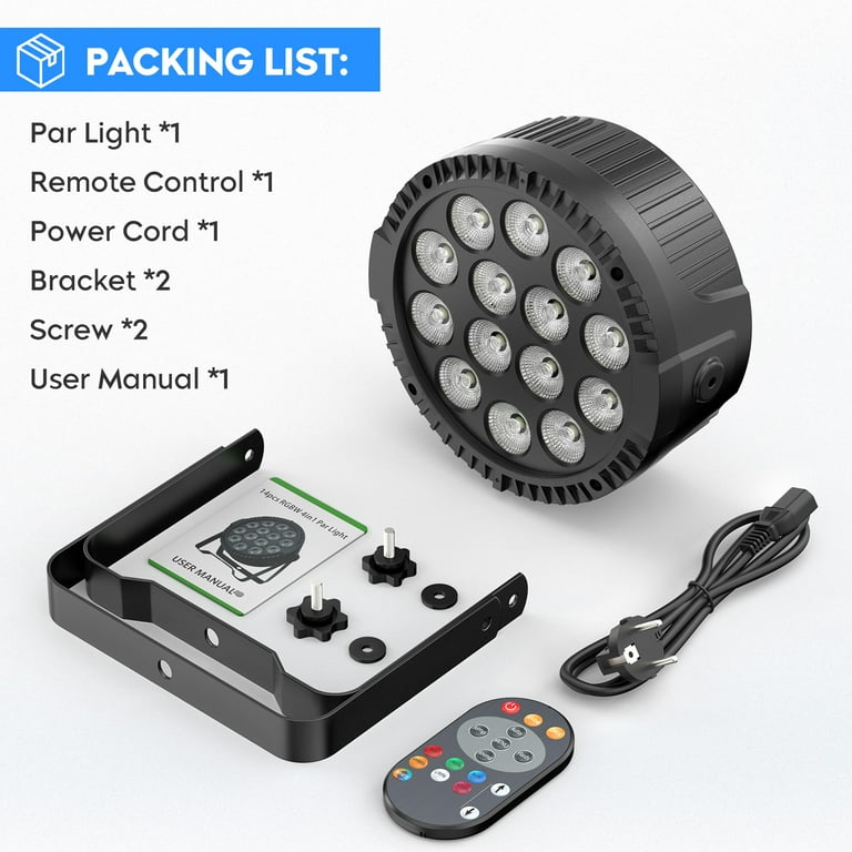 Stage Lights RGBW LED Par Lights, Uplights DJ Lighting with Stand