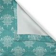 thumbnail image 4 of Ambesonne Aqua Damask Window Valance, Oriental Lace Lotus, 54" X 12", Dark Seafoam White, 4 of 5