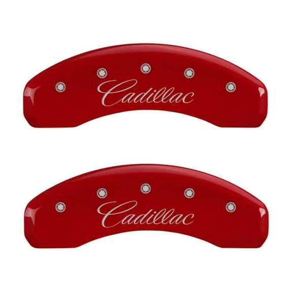 MGP Caliper Covers 35015SCADRD Cadillac Script Logo - Red Powder Coat - Set of 4 Fits select: 2007-2008 CADILLAC ESCALADE LUXURY, 2017 CADILLAC ESCALADE PREMIUM LUXURY