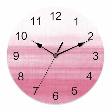 Wall Clock Pink White Clocks PVC Silent Non Ticking Battery Operated Decorative Ombre Abstract Wall Clock Pink White Clocks PVC Silent Non Ticking Battery Operated Decorative Ombre Abstract 55
