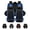 Black&Blue, variant on 5 Seats Car Seat Covers For 2000-2024 Ford Fusion Focus Edge PU Leather Auto Car Seats Covers Set Protector Black+Blue