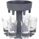 thumbnail image 1 of Dispensador y soporte de vasos de chupito, dispensador múltiple de 6 tomas, barra dispensadora de chupitos, dispensador de cócteles, regalo para festivales y fiestas (gris), 1 of 5