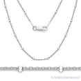 thumbnail image 1 of 1.9mm Bead & 1.3mm Cable Chain Necklace in .925 Sterling Silver w/ Rhodium Plating, 1 of 1