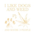 thumbnail image 2 of edgy T - Shirt with a Bold "i Like Dogs and Weed" Statement, 2 of 7