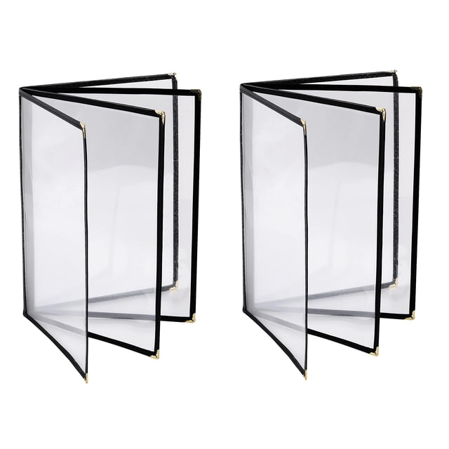 Fundas para menú QNTCCX, 2 unidades, 8.5 x 11.8 pulgadas, transparente, tamaño A4
