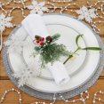 thumbnail image 5 of Juego de 12 Servilleteros Navideños, Servilleteros con Conos de Pino Artificiales, Ramas, Decoración de Bayas Rojas, 5 of 5