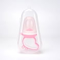 thumbnail image 3 of Alimentador de alimentos para bebés, paquete de 2 chupetes de frutas para la dentición del bebé, mordedor de silicona de grado alimenticio para niños pequeños y niños, suave y seguro sin BPA oso de fresa Juguete, 3 of 3