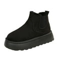 thumbnail image 6 of Rokment Platform Snow Boots for Women 2025 Winter Fleece Lined Warm Non Slip Slip-On Chelsea Ankle Booties, 6 of 7