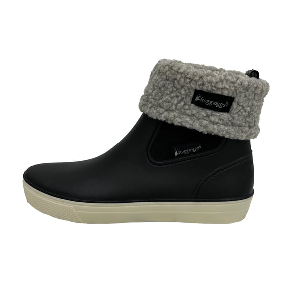 Frogg Toggs VersaBoot Waterproof Ankle Boots for Women with Fleece Liner and Memory Foam, Black, Size 5