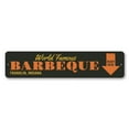 thumbnail image 2 of World Famous Barbecue Novelty Sign, Metal Wall Decor - 4x18 inches, 2 of 4