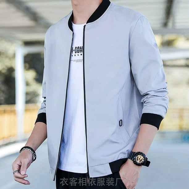 Abrigo de estilo coreano para hombre, traje de béisbol juvenil de primavera y otoño, chaqueta informal que combina con todo, ropa de hombre de talla grande a la moda
