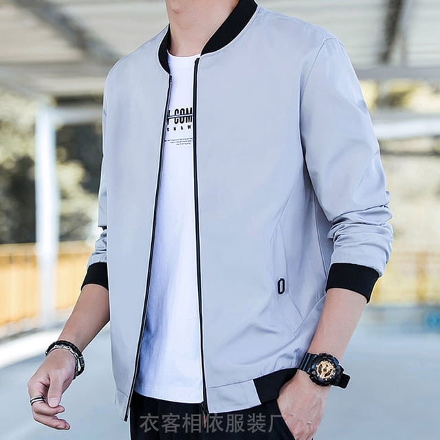 Abrigo de estilo coreano para hombre, traje de béisbol juvenil de primavera y otoño, chaqueta informal que combina con todo, ropa de hombre de talla grande a la moda