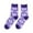 Purple, variant on Aoochasliy Christmas Socks Winter Women Coral Fleece Socks Middle Tube Cute Flowers Terry Stocking
