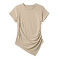 thumbnail image 6 of Guluxicc Women's Casual Basic Going Out Crop Tops Slim Fit Short Sleeve Crew Neck Tight T Shirts 2026, 6 of 8