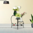 thumbnail image 4 of YeekTok 3 Blocks Paint Painted Blade Shape Plant Stand Black, 4 of 10
