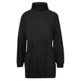 thumbnail image 5 of Babysbule Dresses For Women Ladies Fashion Pullover Turtleneck Solid Long Sleeve Jumper Sweater Casual Knitted Mini Dress, 5 of 6