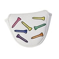 thumbnail image 5 of Vsenkes Golf Mallet Putter Cover Wear Resistant Easy Cleaning Club Cover White Semicircle, 5 of 9