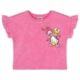 thumbnail image 2 of Hello Kitty Badtz-Maru Cinnamoroll Hello Kitty French Terry T-Shirt and Shorts Outfit Set Toddler to Big Kid, 2 of 5