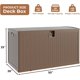 thumbnail image 3 of Caja para Deck de Resina Marrón de 120 Galones, Almacenamiento Exterior Impermeable y Cerrable para Patio, Caja para Paquetes, 3 of 7