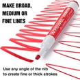 thumbnail image 2 of WOSWEL Dry Erase Markers, Chisel Tip Whiteboard Markers, Low Odor Thick Dry Markers, 50 Bulk 5 Assorted Colors (Black/Blue/Red/Green/Purple) for Teac, 2 of 8