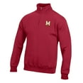 thumbnail image 2 of Men's Red Maryland Terrapins Big Cotton Quarter-Zip Pullover Sweatshirt, 2 of 3