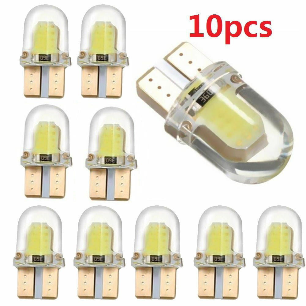 4pcs CANBUS T10 COB SMD LED Error Free W5W 501 Sidelight White Bulbs for Car