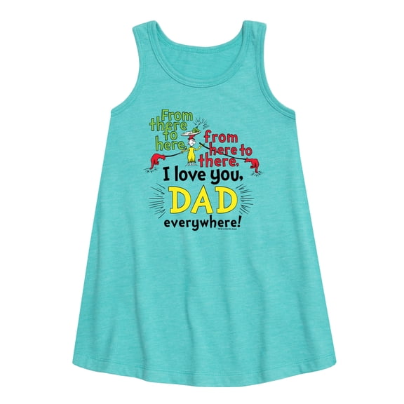 Love You Dad Everywhere - Toddler and Youth Girls A-line Dress