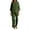 F258 Army Green, variant on Likimi Two Piece Sets For Women Crew Neck 3/4 Sleeve Solid Color Shirts With Pants Spring Summer Outfit Set Black Size 3Xl