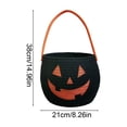 thumbnail image 4 of Sahpxhe Halloween Baskets Pumpkin Ghost Cotton Rope Woven Candy Basket,Handheld Storage Bucket Gift Basket for Trick or Treat,Halloween Party,9.84x7.87in Black-A, 4 of 8