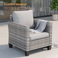 thumbnail image 4 of ACEGOSES Outdoor Patio Wicker Chairs Set of 2, Gray Rattan Seating with Thick Cushions for Lawn or Poolside, Light Gray, 4 of 6