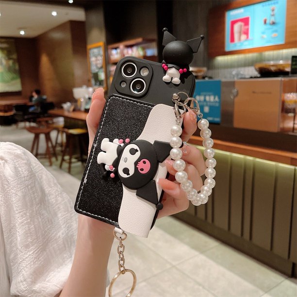Sanrio Kuromi-funda de móvil con dibujos animados, carcasa suave anticaída para iPhone 14, 13, 12, 11 Pro Max, Mini, XR, X, XS MAX Plus Fivean unisex