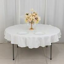 BalsaCircle 70" Round Cotton Tablecloths Wedding Linens White