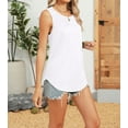 thumbnail image 4 of Women's Sleeveless Ribbed Knit Tank Top  Casual Loose Fit Crew Neck Shirt, 4 of 6