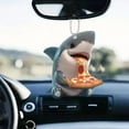 thumbnail image 3 of YOHAVEN Pizza Sharks Keychain Pendant Acrylic Car Pendant Funny Flat Ornament Novelty Gift Keychain Accessories for Bags Car Keys Holiday Favors Christmas Bulk Cute Christmas Decorations Gift Ideas, 3 of 5