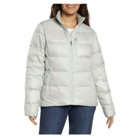 Eddie Bauer Women's Packable Puffer Coat Silver Shine XL