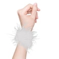 thumbnail image 1 of Puños de plumas de imitación, accesorios para disfraces de fiesta, pulsera de plumas, muñequera de encaje, muñequeras, manga de muñeca a la moda, mang A Salvador Puños de muñeca, 1 of 10