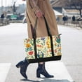 thumbnail image 4 of FORMRS Canvas Laptop Tote Bag for Women with 15.6" Computer Compartments Shoulder Handbag, Floral Animals, 4 of 7