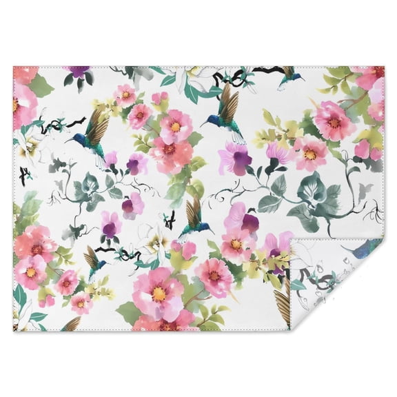 Pioneer Flower Floral Print Pattern Rectangle Tablecloth 60"x84",Waterproof Polyester Rectangle Table Cloth, Wipeable Spillproof Polyester Tablecloth for Dining, Camping, Indoor and Outdoor