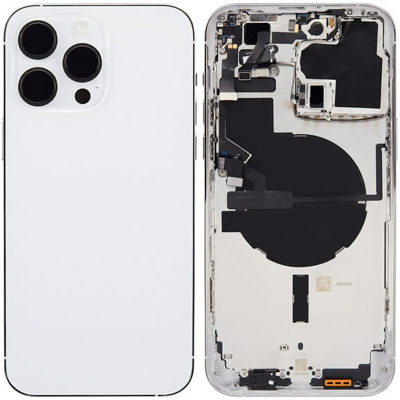 Replacement Back Housing W/ Small Installed Compatible For iPhone 14 Pro Max (International) (Aftermarket  ) (Silver)