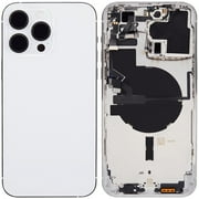 Replacement Back Housing W/ Small Installed Compatible For iPhone 14 Pro Max (International) (Aftermarket +) (Silver)
