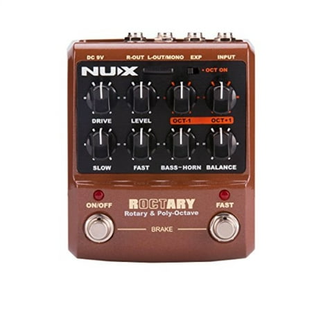 NUX Roctary force guitar effects pedal Rotary Speaker Simulator and cabinet polyphonic Octave effect 2 in (Best Rotary Speaker Pedal)